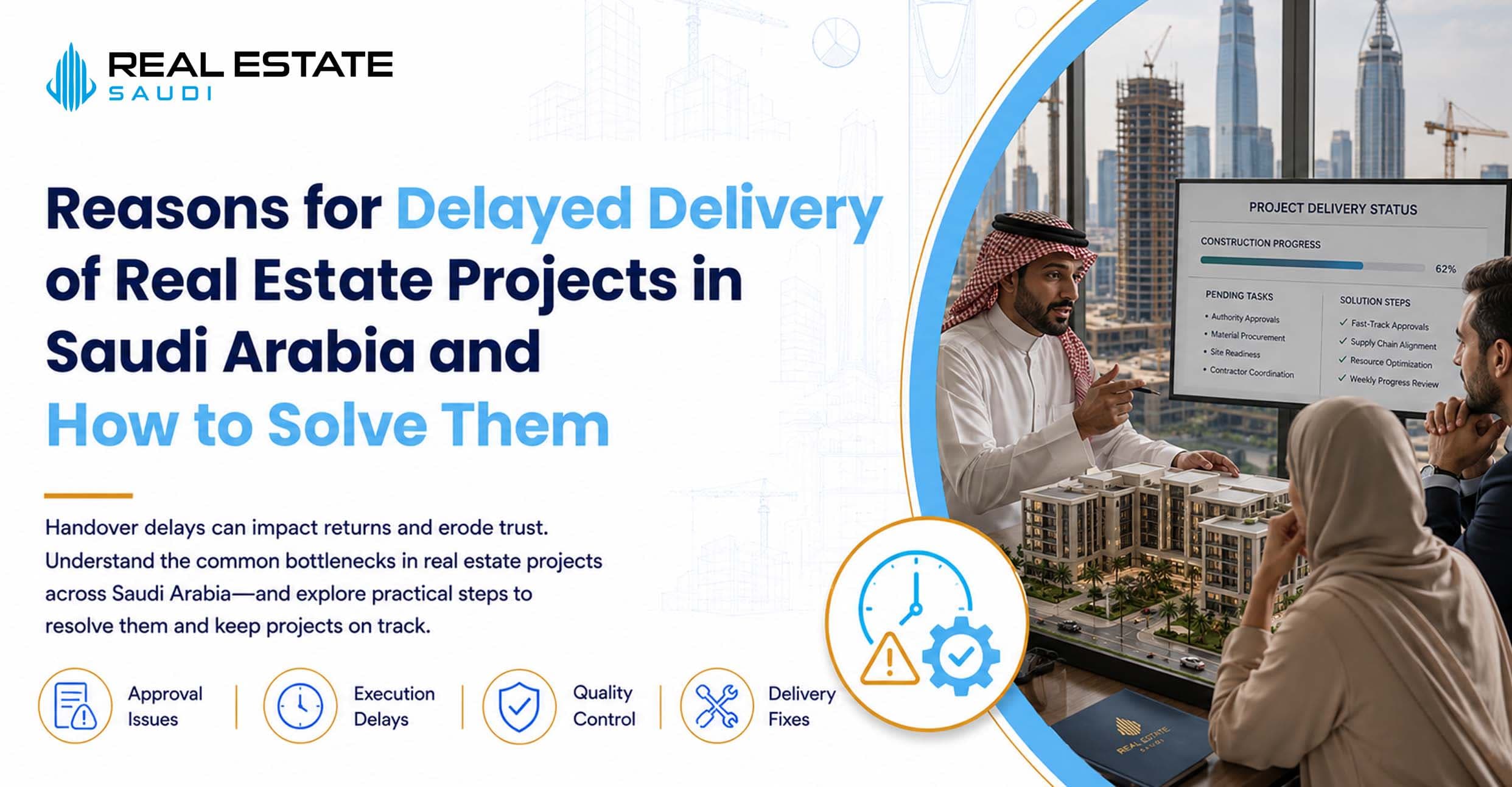 Reasons for Delayed Delivery of Real Estate Projects in Saudi Arabia and How to Solve Them