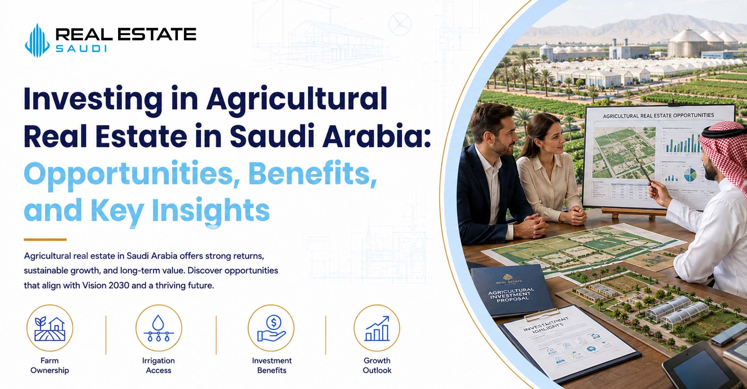 Investing in Agricultural Real Estate in Saudi Arabia: Opportunities, Benefits, and Key Insights